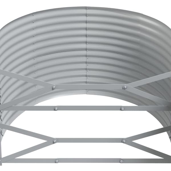 vidaXL Odlingslåda pulverlackerat stål 175x100x68 cm grå Grå