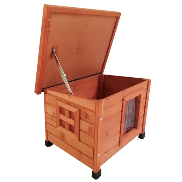@Pet Kattkoja för utomhusbruk 57x45x43 cm trä brun Brun