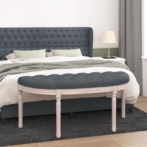 vidaXL Bänk mörkgrå 110,5x45x49 cm sammet Grå