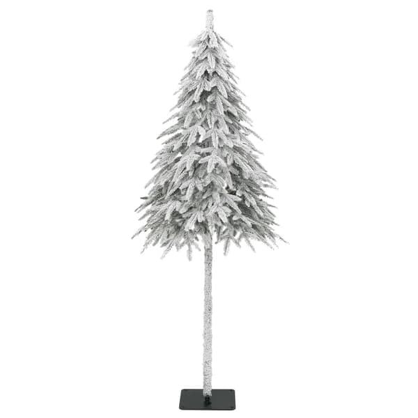 vidaXL Plastgran med snö 150 cm Vit