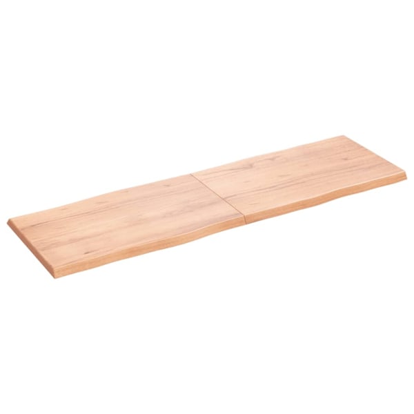 vidaXL Bordsskiva ljusbrun 160x50x(2-4) cm massivt trä levande kant Brun