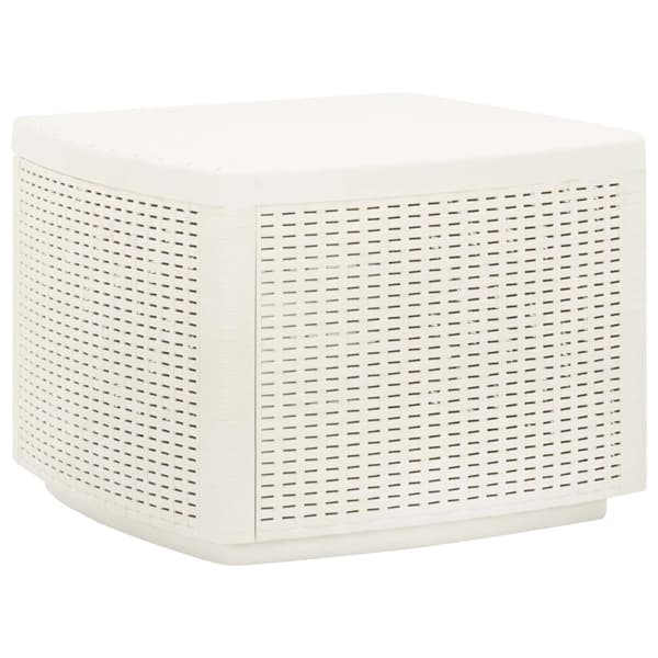 vidaXL Trädgårdsbord vit 53x53x40 cm plast Vit