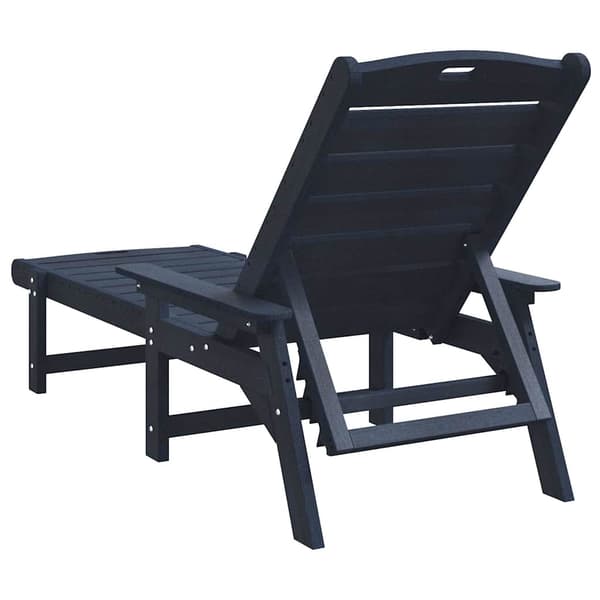 vidaXL Solstol 2 st polyeten Marinblå Marinblå
