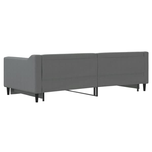 vidaXL Dagbädd utdragbar mörkgrå 90x200 cm tyg Grå
