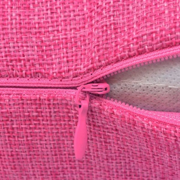 vidaXL Kuddöverdrag 4 st linne-design  80x80 cm rosa Rosa