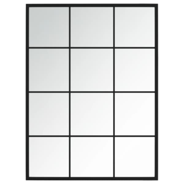 vidaXL Väggspeglar 2 st svart 80x60 cm metall art