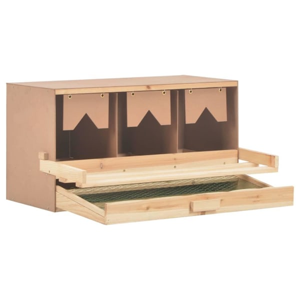 vidaXL Värprede 3 fack 72x33x38 cm massiv furu