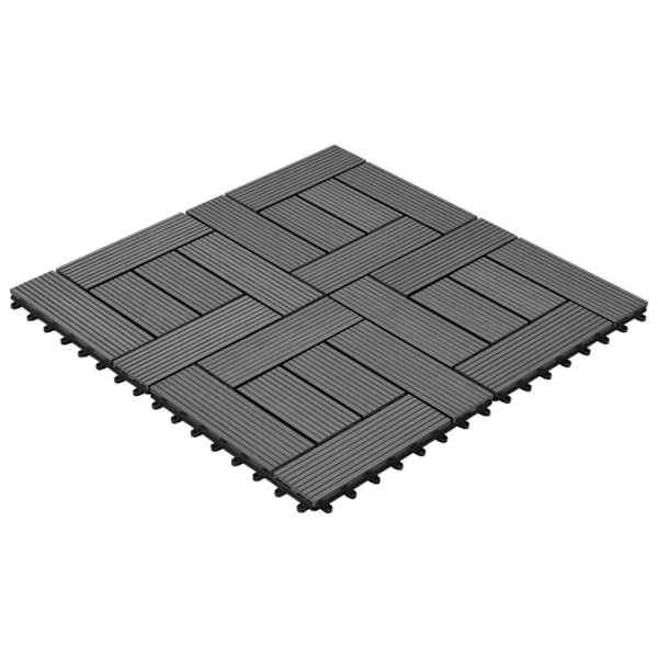 vidaXL Trall 22 st 30x30 cm 2 kvm WPC grå grå