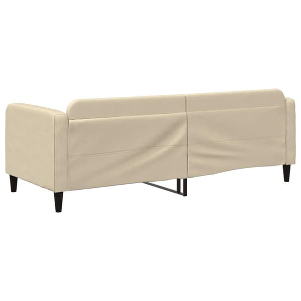 vidaXL Dagbädd gräddvit 80x200 cm tyg Kräm