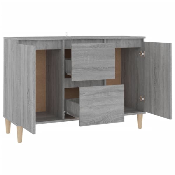 vidaXL Skänk grå sonoma 101x35x70 cm konstruerat trä Grå