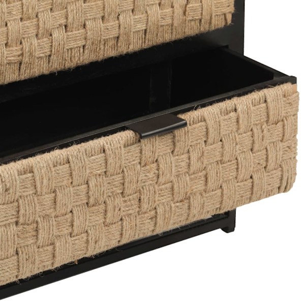 vidaXL Skänk 60x35x70 cm massivt mangoträ Svart