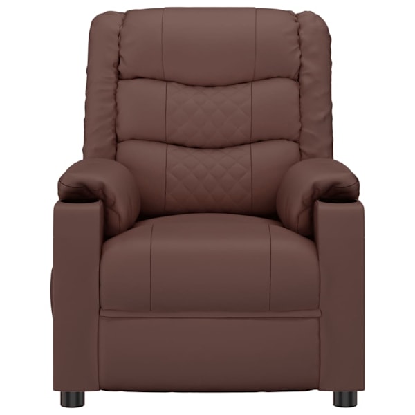 vidaXL Massagefåtölj brun konstläder Brun