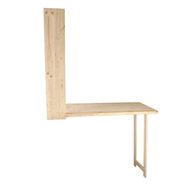 Esschert Design Väggmonterat barbord med utfällbar hylla L natur Brun