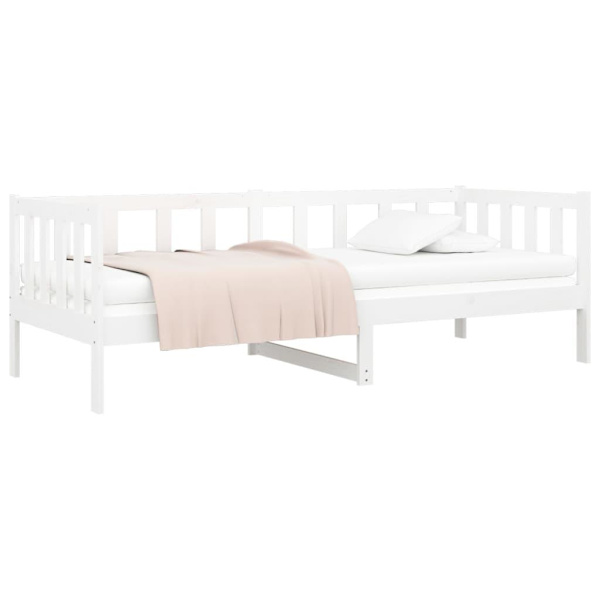 vidaXL Dagbädd vit 90x190 cm massiv furu Vit
