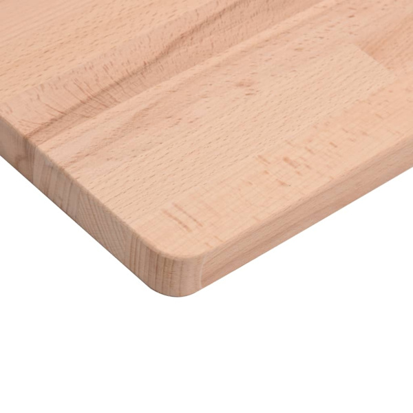 vidaXL Bordsskiva 80x40x1,5 cm rektangulär massivt bokträ Brun