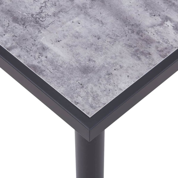 vidaXL Matbord svart och betonggrå 140x70x75 cm MDF Svart