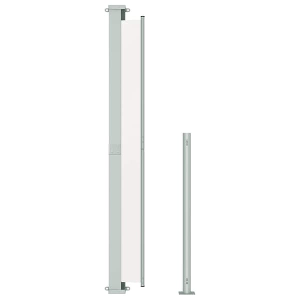 vidaXL Infällbar sidomarkis 220x500 cm gräddvit Creme