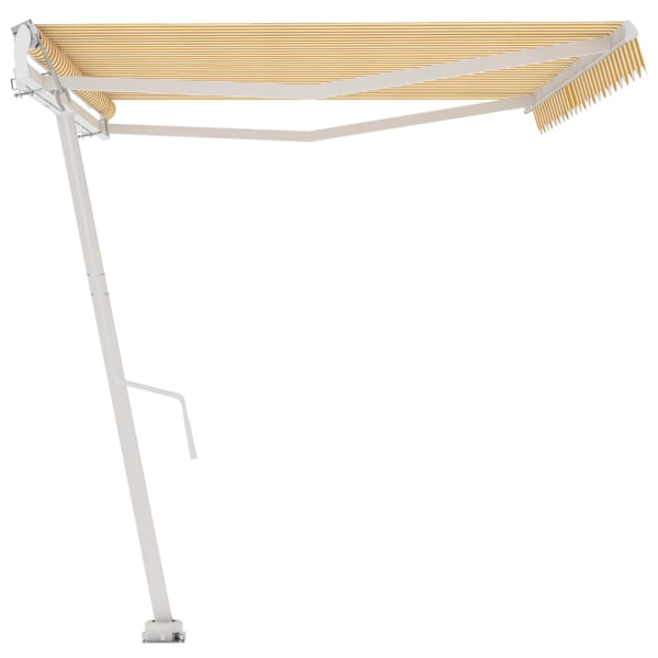 vidaXL Fristående markis automatisk 500x300 cm gul/vit Gul