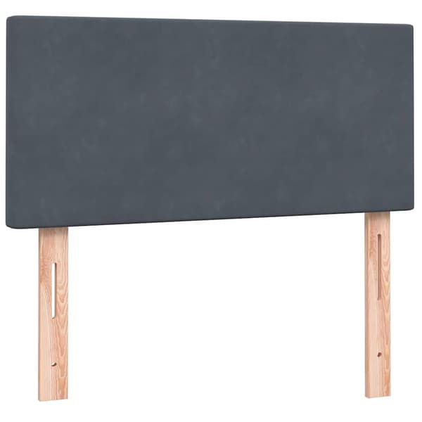 vidaXL Ramsäng med madrass mörkgrå 80x210 cm sammet Grå