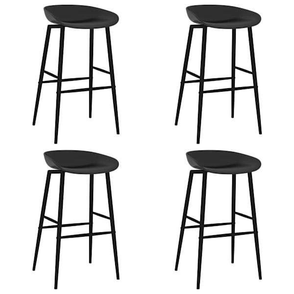 vidaXL Bargrupp 5 delar svart Svart