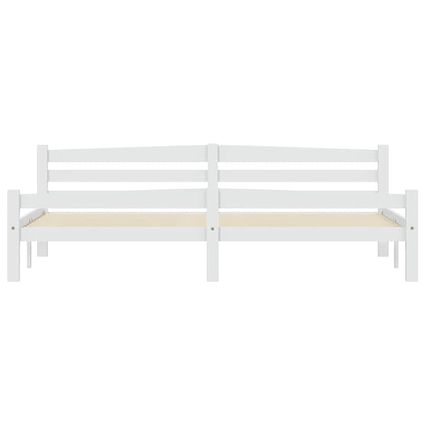 vidaXL Sängram vit massiv furu 200x200 cm Vit