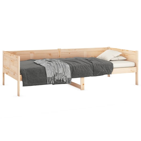 vidaXL Dagbädd 80x200 cm massiv furu Brun