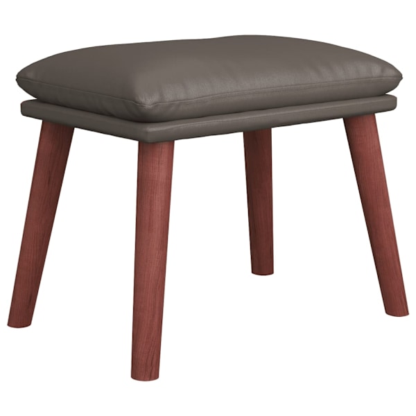 vidaXL Fotpall grå 45x29,5x35 cm konstläder Grå