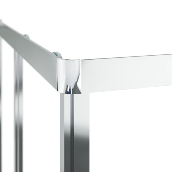 vidaXL Duschvägg ESG 80x80x180 cm silver och vit