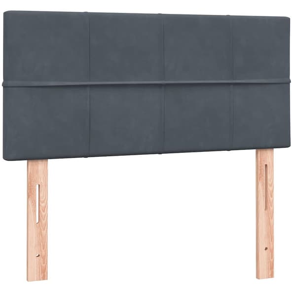 vidaXL Ramsäng med madrass mörkgrå 80x210 cm sammet Grå