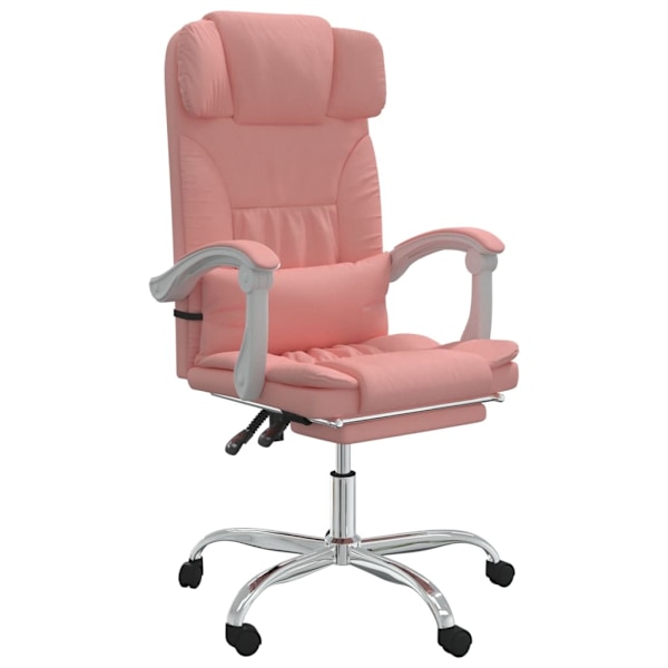vidaXL Kontorsstol rosa konstläder Rosa