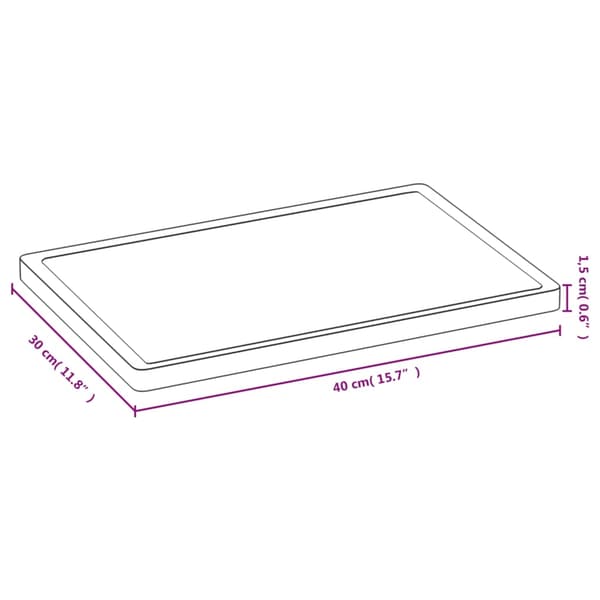 vidaXL Skärbräda 40x30x1,5 cm bambu Brun
