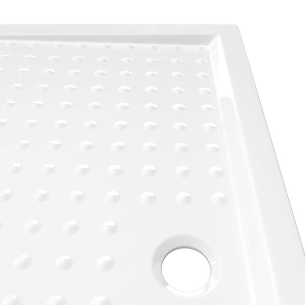 vidaXL Duschkar med prickar vit 80x120x4 cm ABS Vit