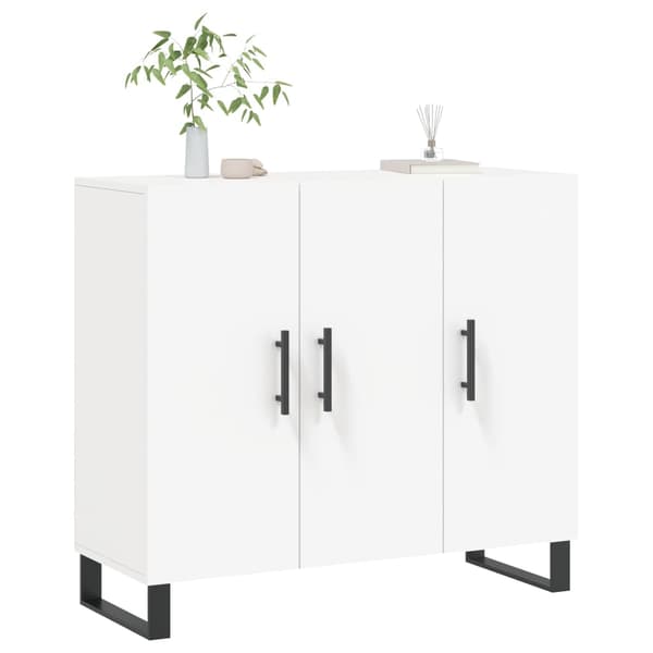 vidaXL Skänk vit 90x34x80 cm konstruerat trä Vit