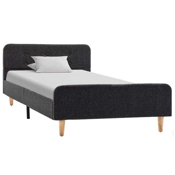 vidaXL Sängram mörkgrå säckväv 100x200 cm grå