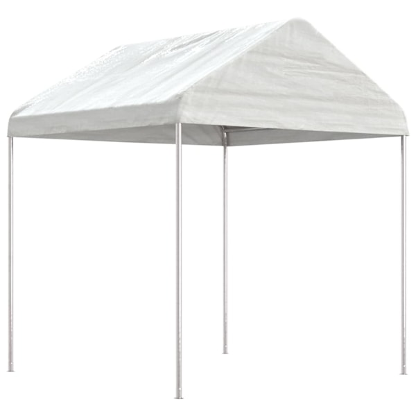 vidaXL Paviljong med tak vit 15,61x2,28x2,69 m polyeten Vit