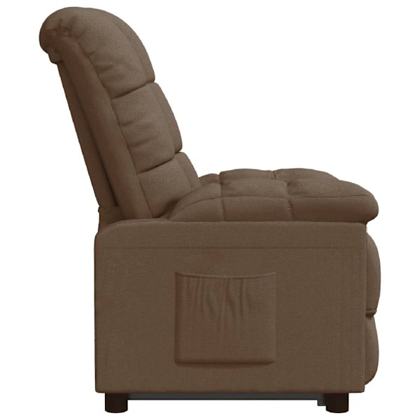 vidaXL Reclinerfåtölj brun tyg Brun
