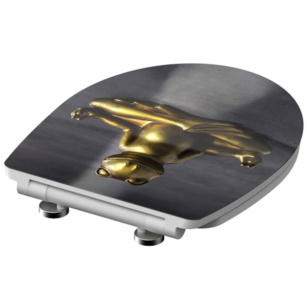 SCHÜTTE Toalettsits med mjuk stängning RELAXING FROG duroplast multifärg