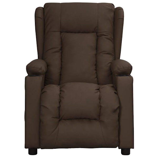 vidaXL Reclinerfåtölj brun konstläder Brun