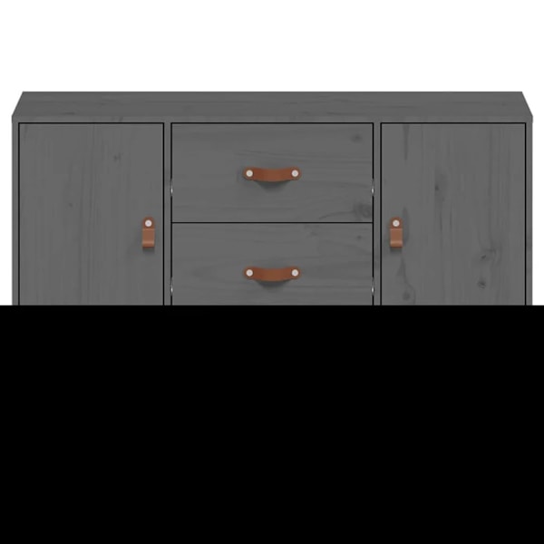 vidaXL Byrå grå 110x40x78 cm massiv furu Grå