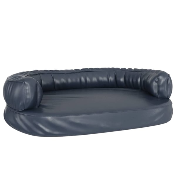 vidaXL Ergonomisk hundbädd mörkblå 88x65 cm konstläder Blå