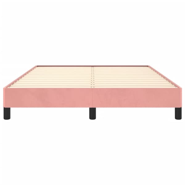 vidaXL Sängram rosa 140x190 cm sammet Rosa