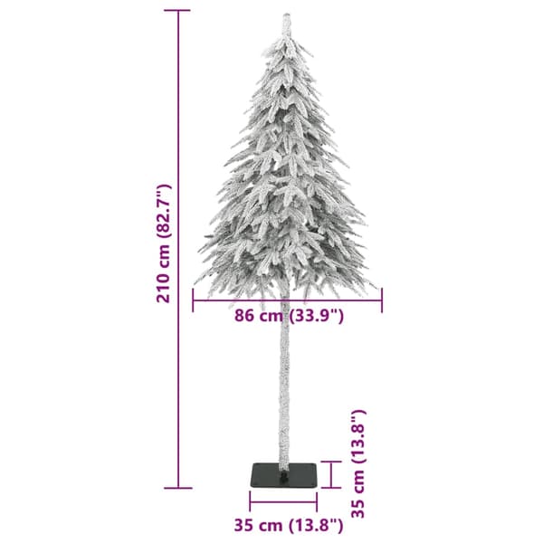 vidaXL Plastgran med snö 210 cm Vit