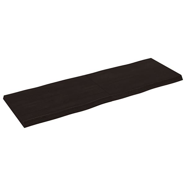 vidaXL Bordsskiva mörkbrun 180x60x(2-6) cm massivt trä levande kant Brun