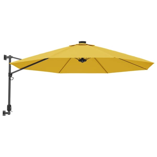 vidaXL Väggmonterat parasoll gul 290 cm Gul