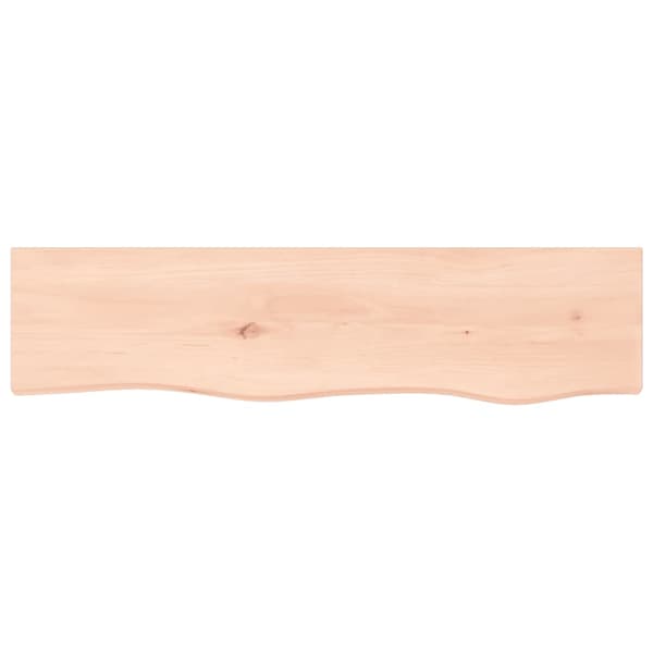 vidaXL Hyllplan 80x20x4 cm obehandlad massiv ek Brun