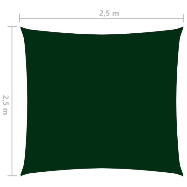 vidaXL Solsegel oxfordtyg fyrkantigt 2,5x2,5 m mörkgrön Grön