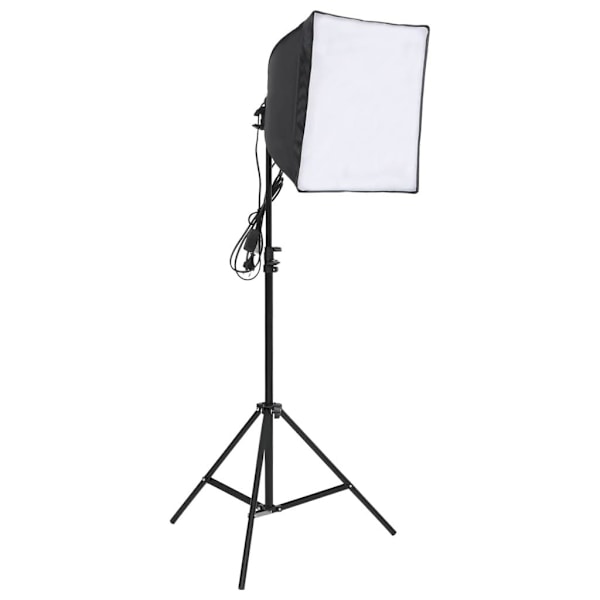 vidaXL Studiobelysning med stativ & softbox Vit