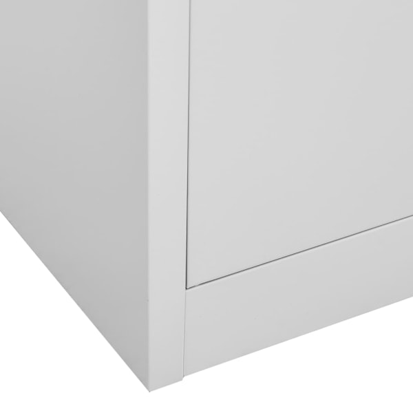 vidaXL Förvaringsskåp 2 st ljusgrå 90x45x92,5 cm stål grå