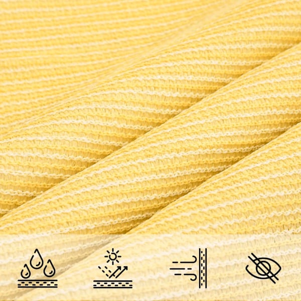 vidaXL Solsegel 160 g/m² beige 2x5 m HDPE Beige