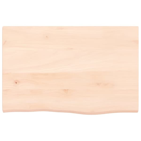 vidaXL Hyllplan 60x40x2 cm obehandlad massiv e6 Brun